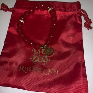 Red Rustic Cuff Bracelet